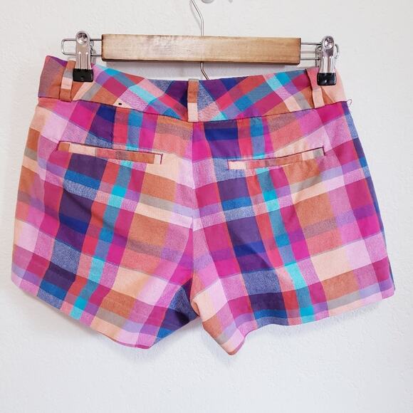 Banana Republic Factory Pink Plaid Shorts Size  4 - Picture 4 of 7
